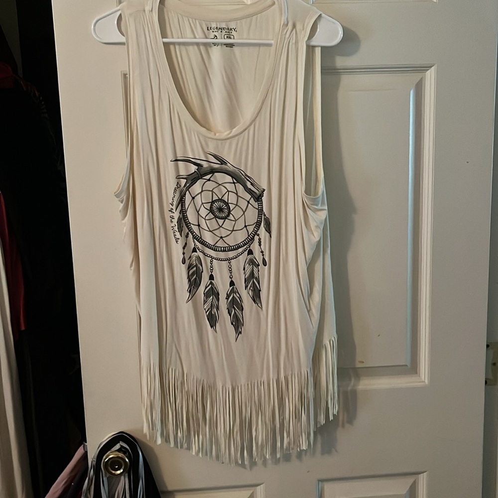 White and black tank top